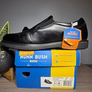 Nunn Bush Wade Work MT SO Black Smooth Slip‑Resistant Soft Toe 8.5W